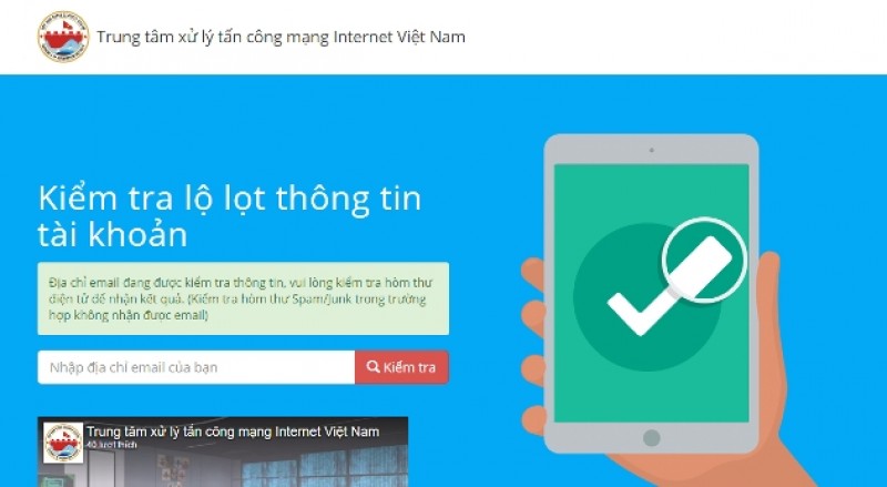 Cục An toàn thông tin xây dựng công cụ kiểm tra lộ lọt mật khẩu email