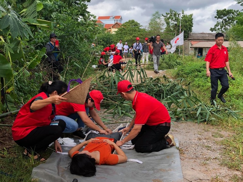 hoi chu thap do thanh pho ha noi dien tap ung pho voi thien tai bao lu