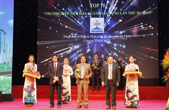 UDIC được vinh danh Top 10 thương hiệu tiêu biểu ngành Xây dựng năm 2019