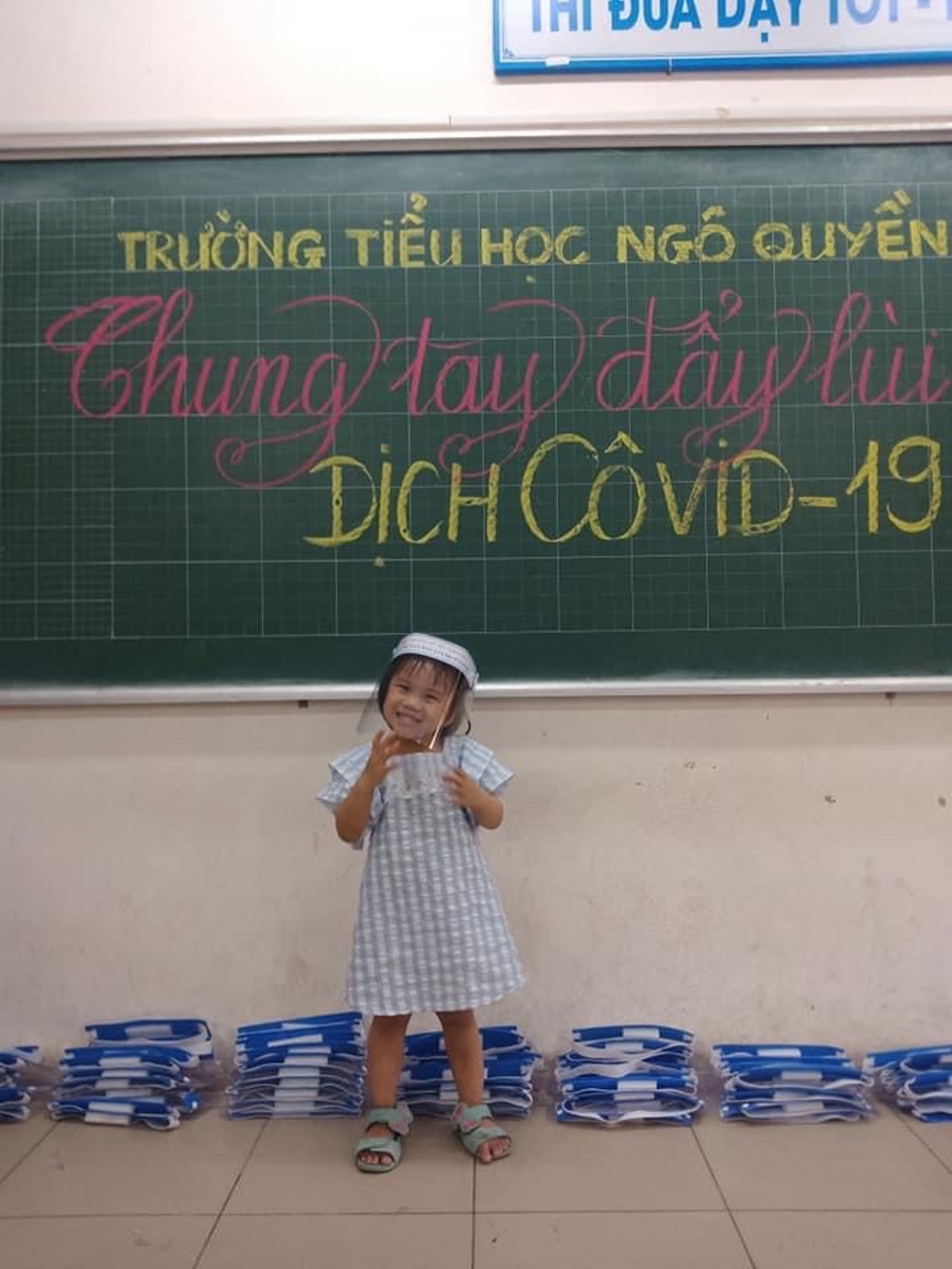 Trường Tiểu học Ngô Quyền chung tay đẩy lùi dịch bệnh Covid-19