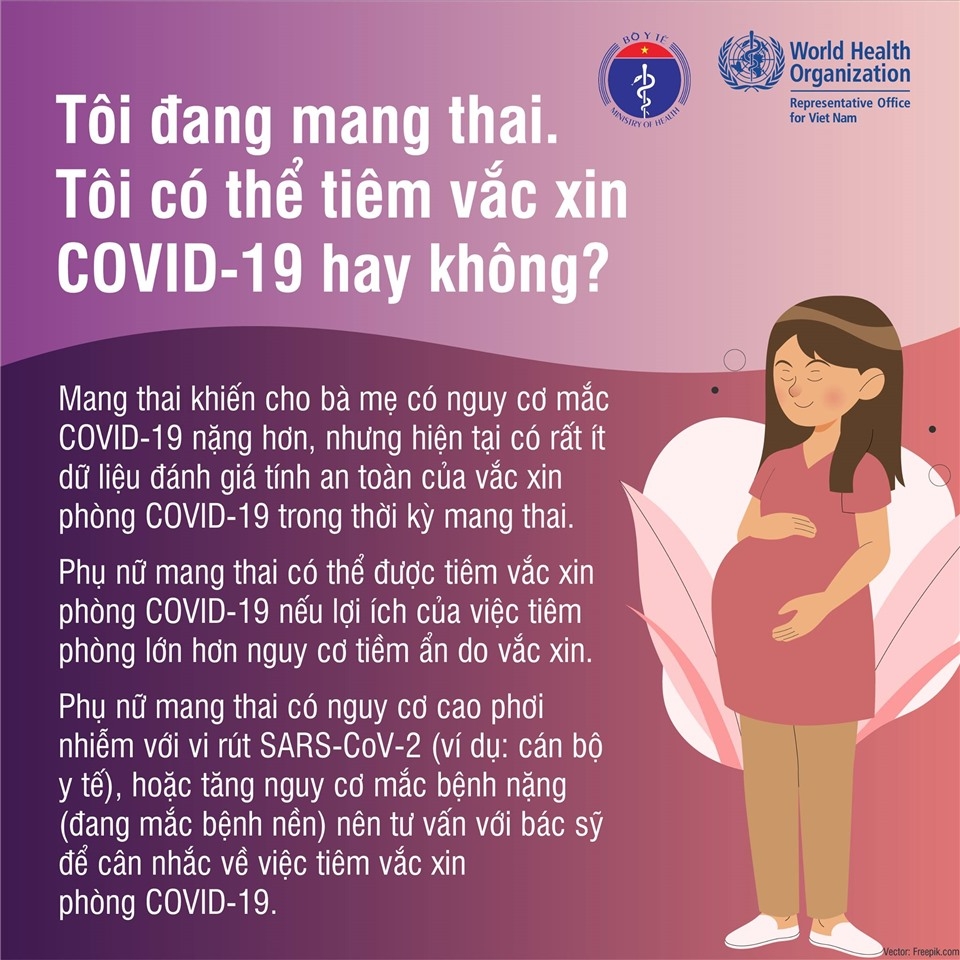 Đang cho con bú, mang thai hay có kinh nguyệt có nên tiêm vắc xin Covid-19?