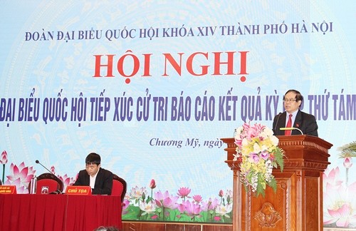 Đoàn đại biểu Quốc hội Thành phố Hà Nội tiếp xúc cử tri huyện Chương Mỹ