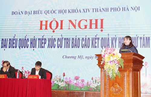 doan dai bieu quoc hoi thanh pho ha noi tiep xuc cu tri huyen chuong my