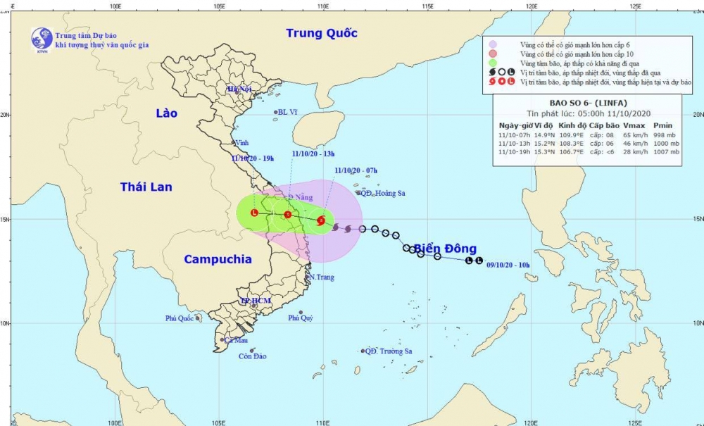 Bão số 6 giật cấp 10, đổ bộ miền Trung gây mưa lũ phức tạp