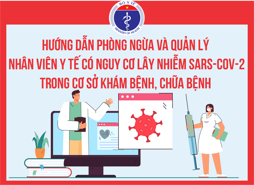 Infographic: Hướng dẫn phòng ngừa và quản lý nhân viên y tế có nguy cơ lây nhiễm SARS-CoV-2