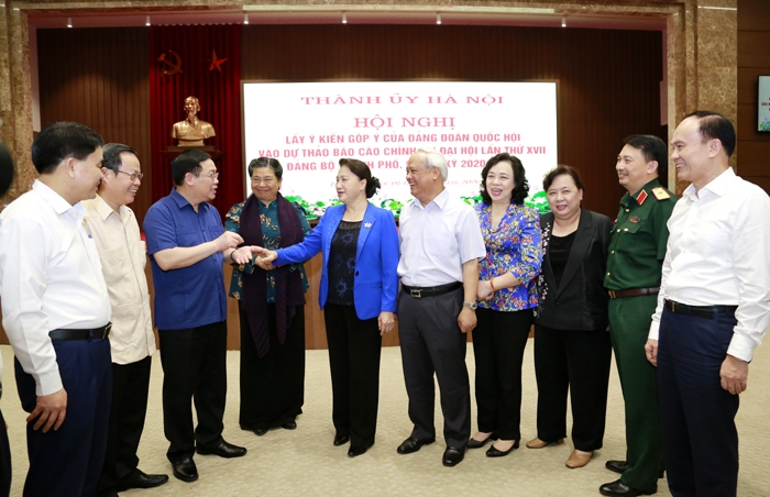 Hà Nội lấy ý kiến góp ý của Đảng đoàn Quốc hội vào dự thảo Báo cáo chính trị