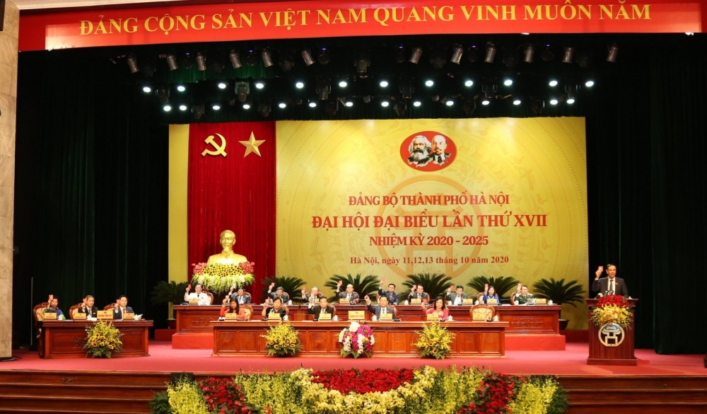 Đại hội đại biểu lần thứ XVII Đảng bộ thành phố Hà Nội bầu 16 đồng chí vào Đoàn Chủ tịch