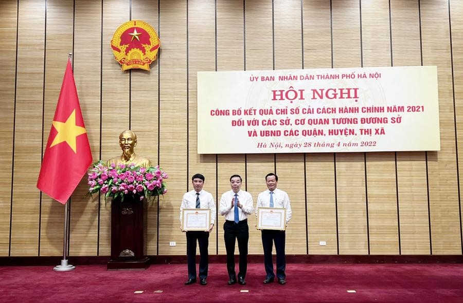 Sở Tài chính, quận Cầu Giấy đứng đầu về chỉ số cải cách hành chính năm 2021