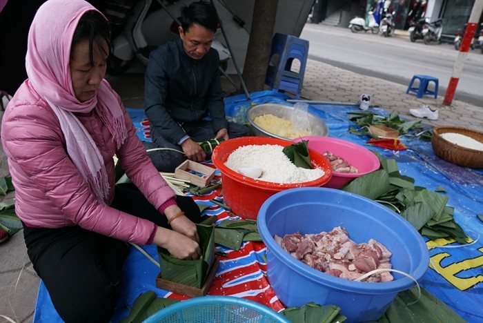 nong nan huong vi banh chung ngay tet