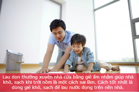 Mẹo đơn giản giúp nhà cửa khô thoáng mùa nồm ẩm