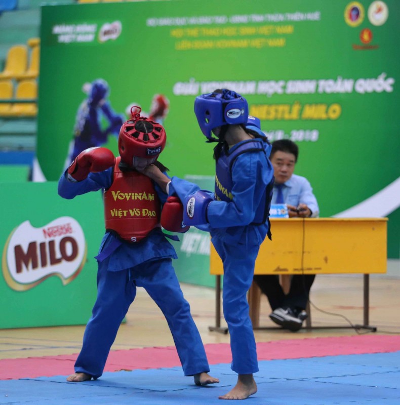 be mac giai vo dich vovinam hoc sinh toan quoc lan thu ii cup nestle milo nam 2018