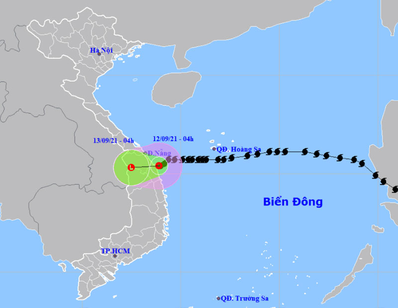 Bão số 5 suy yếu thành áp thấp nhiệt đới