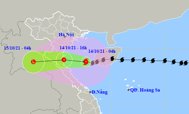 Bão số 8 đã vào Vịnh Bắc Bộ, cường độ suy yếu