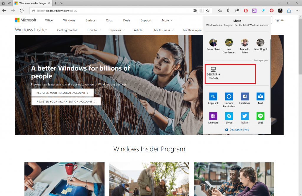 microsoft windows se som co tinh nang tuong tu airdrop cua macos