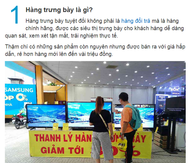 co nen mua tv hang trung bay gia sieu re