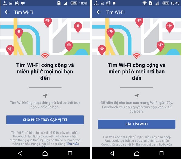 facebook mo tinh nang tim kiem wi fi mien phi