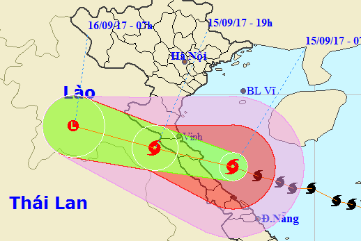 Bão giật cấp 14 - 15 đổ bộ vào đất liền