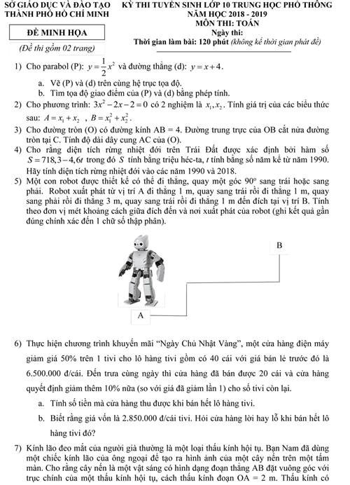 tphcm cong bo de minh hoa mon toan lop 10 nam 2018