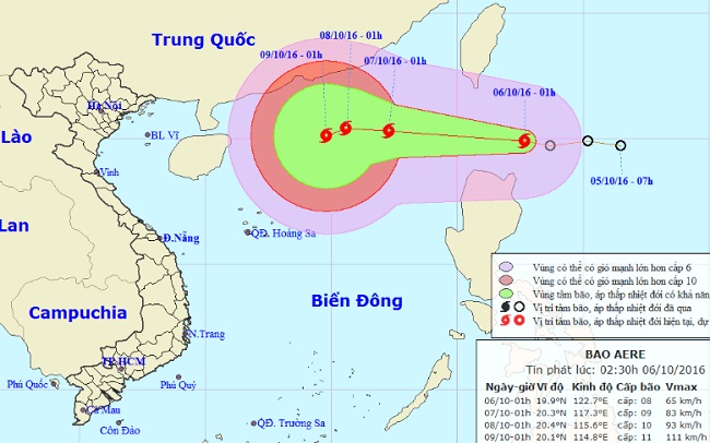 Áp thấp nhiệt đới mạnh lên thành bão, áp sát Biển Đông