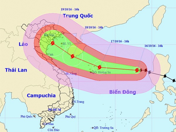 Bão số 7 giật cấp 16, lũ ở Trung Bộ khả năng đạt đỉnh vào tối 16/10