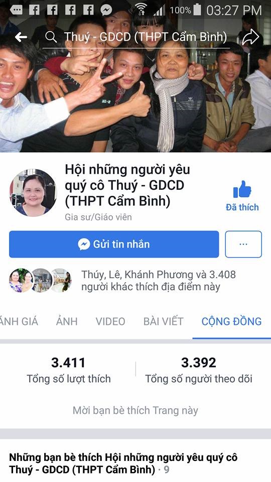 chan dung co giao bo mon giao duc cong dan duoc hoc sinh lap han fanpage