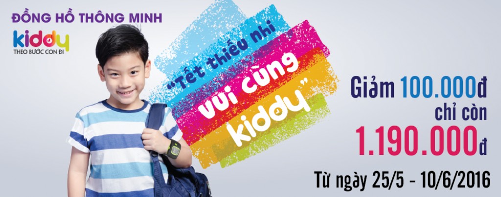 Kiddy tặng 100.000 đồng cho khách hàng nhí nhân dịp 1/6