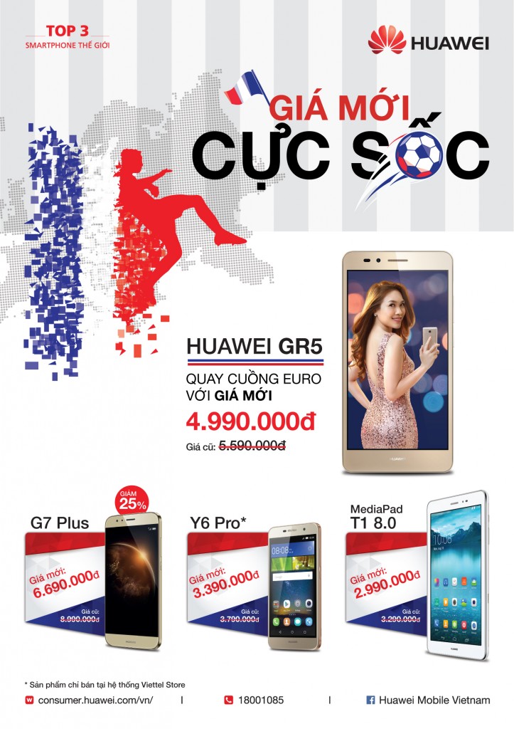 Huawei giảm giá cực sốc chào Cup Châu Âu