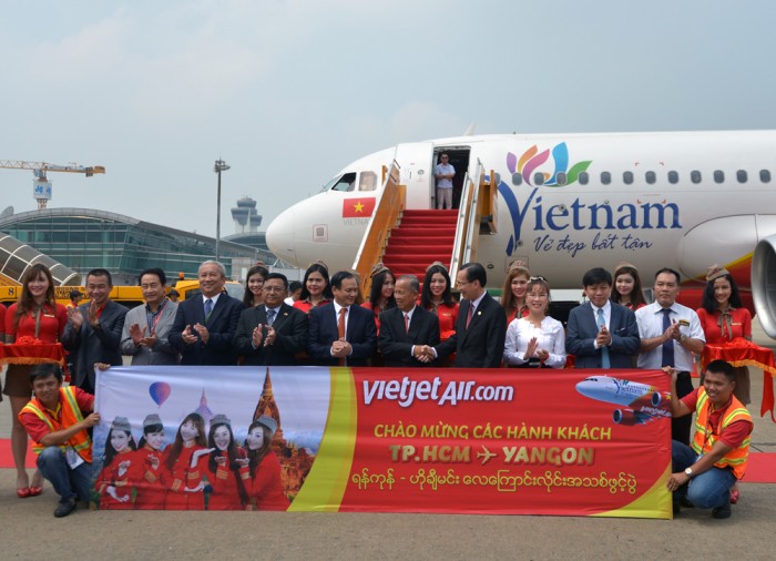 Vietjet tưng bừng khai trương đường bay TP.HCM - Myanmar