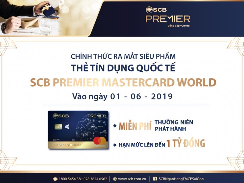 Ra mắt thẻ tín dụng quốc tế SCB Premier Mastercard World