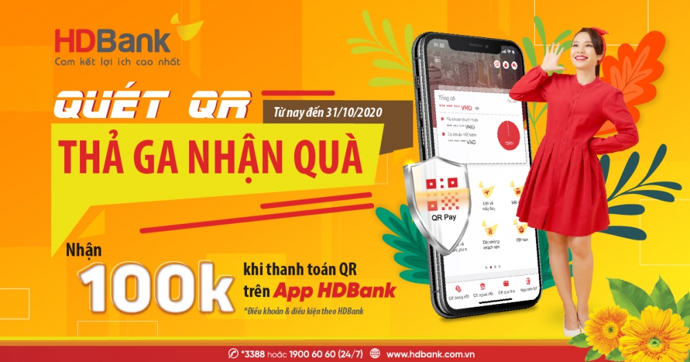 Mừng 20/10, HDBank tặng khách hàng hàng ngàn phần quà và tiền vào tài khoản