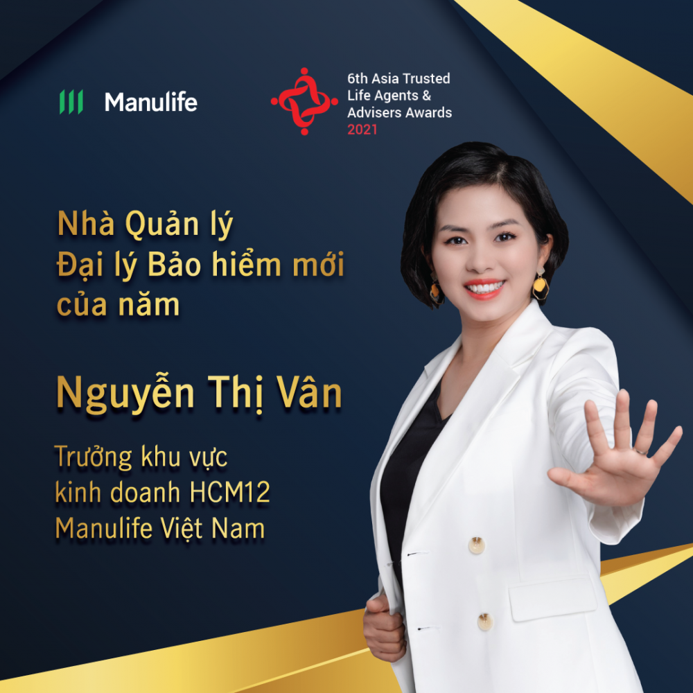 Đại lý Manulife Việt Nam được vinh danh “Nhà quản lý đại lý bảo hiểm mới của năm”